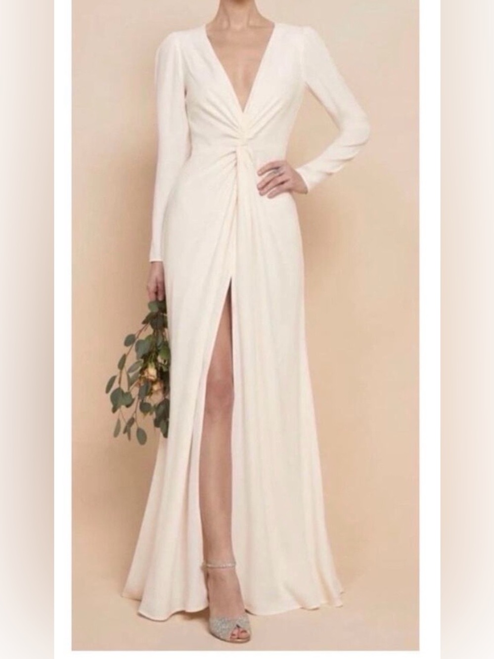 NWT-Reformation Gatsby Wedding Dress in Ivory- Size 6 - Picture 2 of 14
